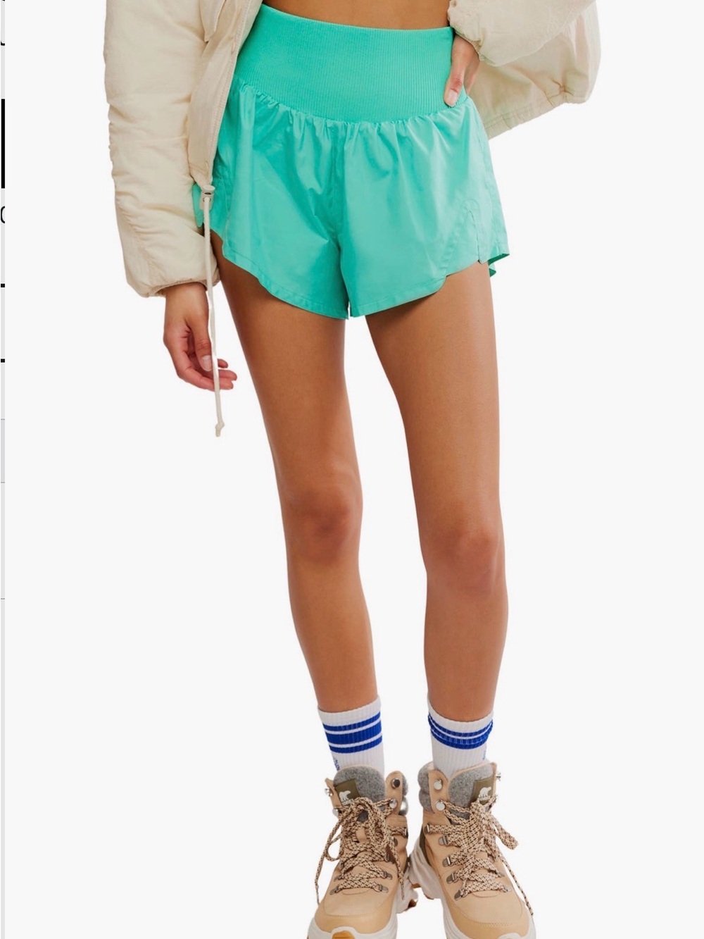 Free People Teal Athletic Shorts - Picture 3 of 4
